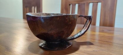 Coconut Shell Herbal Cup Side view